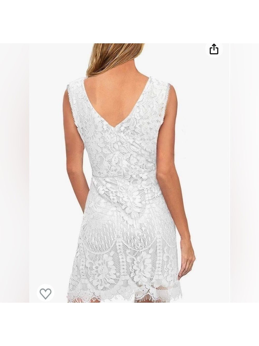 Mslg Round Neck V-Back Wedding Guest Floral Lace A Line Dress NEW - Picture 2 of 14